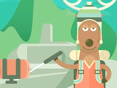 Reindeer, the backpack traveler character christmas funny machu picchu navidad reindeer reno selfie selfiestick