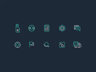 Hotel management icons app bookings customers help hotel icons messages notification request search settings wheel
