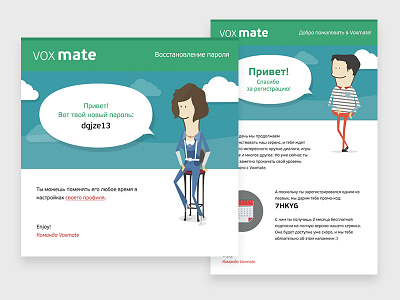 Voxmate e-mail notifications characters e mail english flat notifications