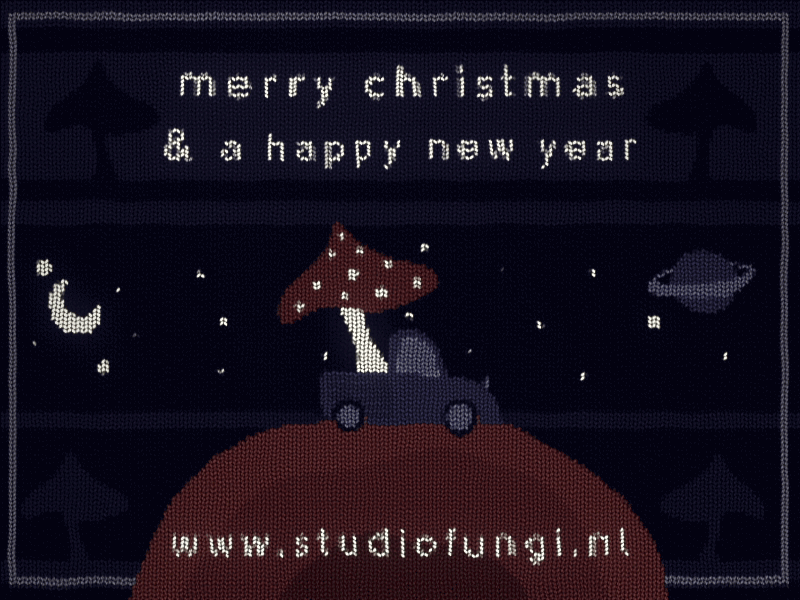 Christmas sweater @jakeinmotion animated christmas space studio fungi sweater