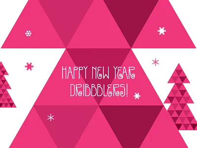 Happy New Year Dribbblers! artwork happnewyear new particle tree year