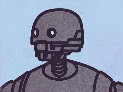 K-2SO illustration k 2so rogue one star wars thick lines