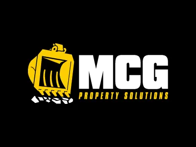 MCG Property Solutions Branding construction design excavation industrial logo masonry