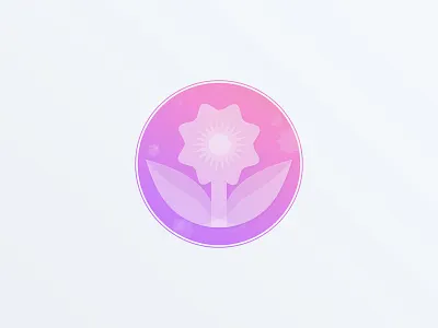 Flower design flat flower icon illustration logo vector