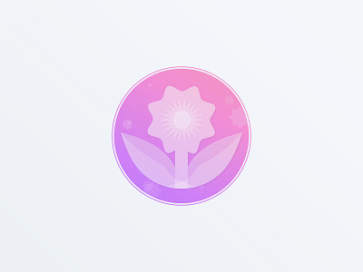 Flower design flat flower icon illustration logo vector