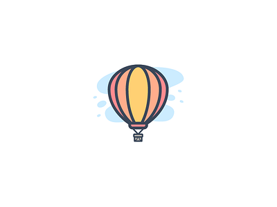 Hot Air Balloon air balloon hot illustration illustrator splatter vector