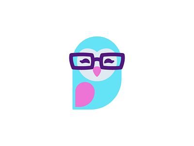 Cutie owl glasses logo owl