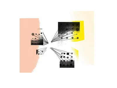 Space and shapes dots lines shapes