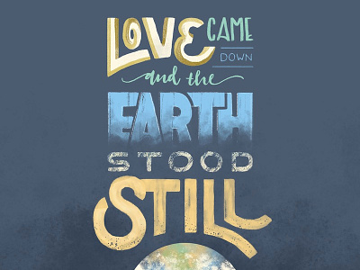 Christmas Lettering II brushes christmas drawn earth hand holiday illustration lettering lyrics photoshop type typography