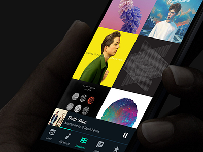 Discover Music Concept bar controls design discover music now playing song spotify tab track ui ux