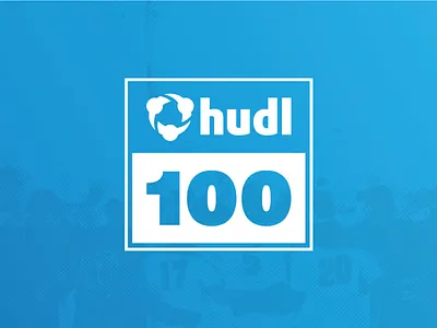Hudl 100 Feature Badge badge feature hudl 100 logo