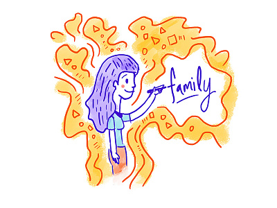 Family Values family illustration values woman