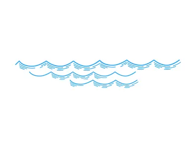 Waves branding illustration nautical sea waves