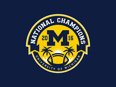 Michigan National Champs Logo 2016 champs football michigan national