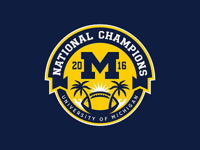 Michigan National Champs Logo 2016 champs football michigan national