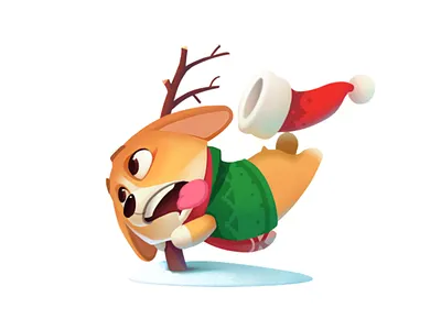 Mc Corgi character christmas corgi cute imessage ios stickers