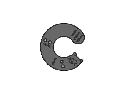 Cat alphabet animal alphabet cat kitten vector