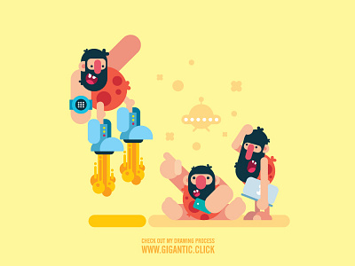 Fun :D character crowd design flat fun history man people playing