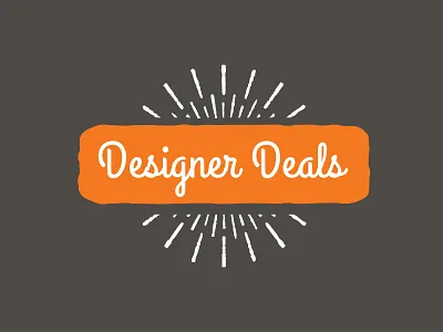 Designer Deals Logo designer deals logo orange script signage vintage