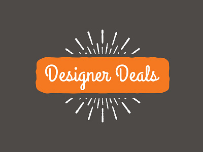 Designer Deals Logo designer deals logo orange script signage vintage