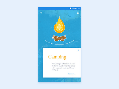 Camping Illustration App UI app camping holiday illustration kit tourism ui