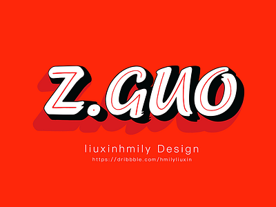 The name for Z.Guo，by iPad Pro font