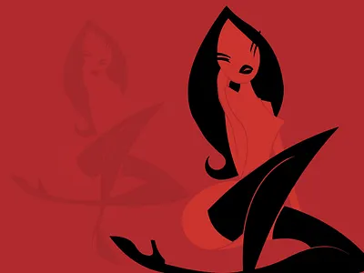 Sexy Stylized brunette raven sexy stylized woman