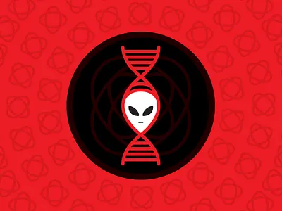 Alien DNA alien dna extraterrestrial grey alien icon pattern