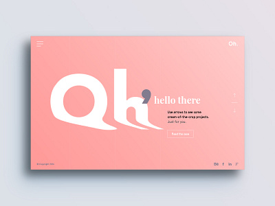 Type & color arrows color colour homepage launch page text type typography ui web