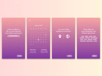 Simple Onboarding app calendar experience ios mobile onboarding simplicity travel ui