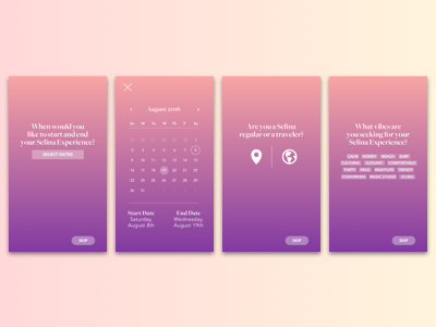 Simple Onboarding app calendar experience ios mobile onboarding simplicity travel ui