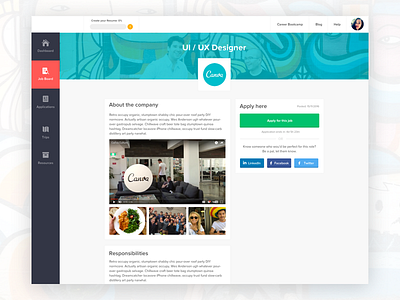 Job Details Page 2.0 canva careers job jobs login page share ui ui designer ux ux designer