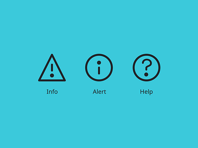 Icons #6 alert help icons info ui vector