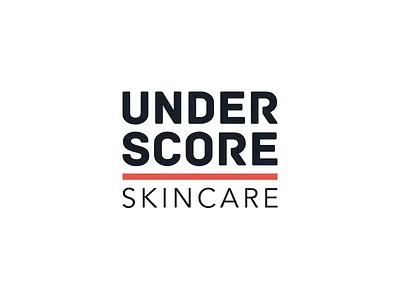 Underscore skincare logo brand branding design identity line logo mark score skin skincare under underscore