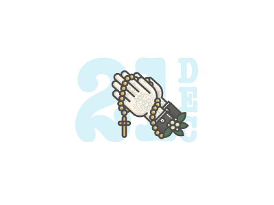 Pray for the World | Illustration christmas cross december hands icon illustration pray praying xmas