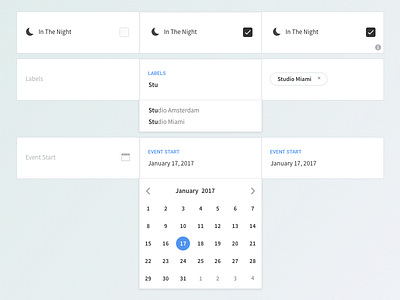 ABOSS Components aboss components datepicker forms labels saas ui