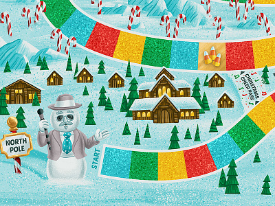 Buddy's Game Board board game buddy children christmas elf illustration kids north pole