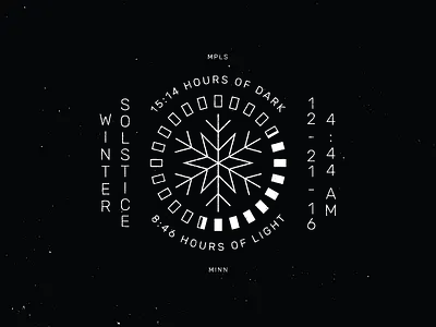 Happy Solstice! dark graphic infographic light minneapolis minnesota snowflake solstice sun