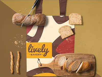 Lively Handbag bakery brand identity branding identity logo package design packaging