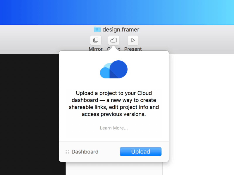 Framer Cloud Popover app cloud design framer framerjs popover