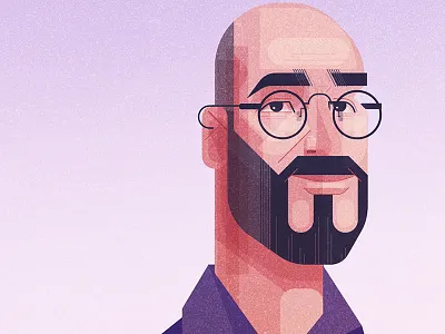 Man face character design geometric illustration james gilleard man vector