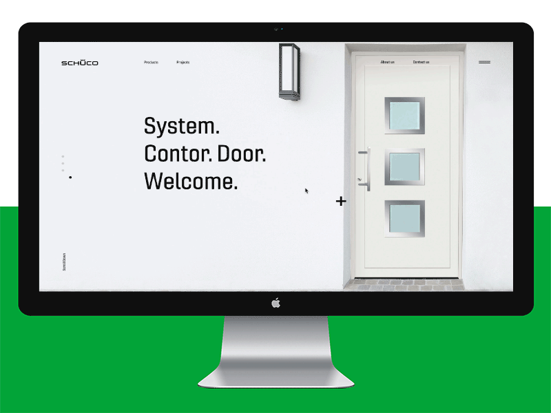 Schüco Product Page. dribbble minimal principle sketch webdesign work
