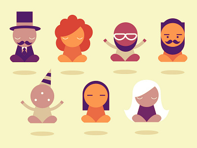 Set of Gurus character clean guru illustration illustrator minimal vector