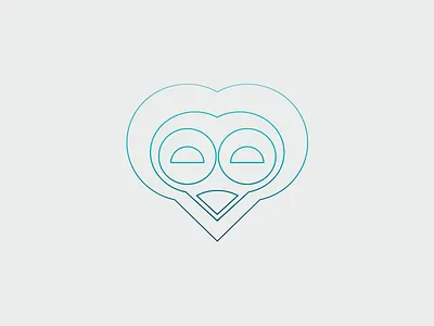 owl animal blue color illustration line owl vector