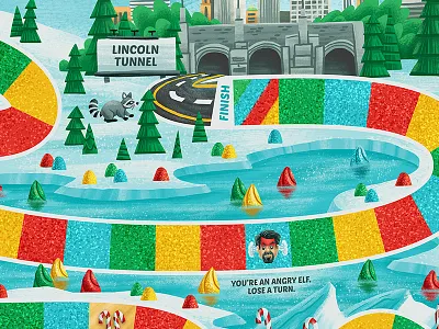 Buddy's Game Board 3 board game buddy children christmas elf illustration kids north pole