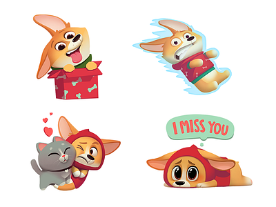 McCorgi character christmas corgi cute imessage ios stickers