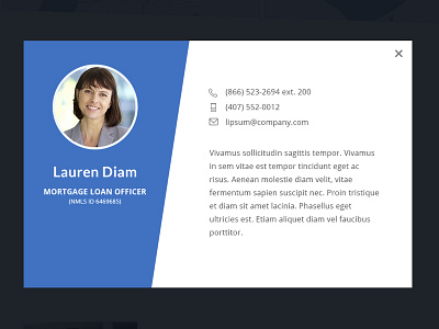 Employee Card card employee modal staff website