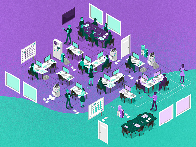 Isometric Illustration Style Frame 2d animation design styleframe