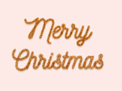 Tinsel Text christmas letting typography