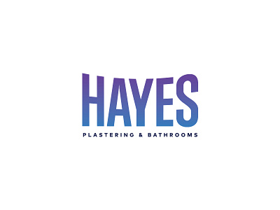 Hayes Logo bathroom brand branding identity illustrator logo photoshop plasterer type